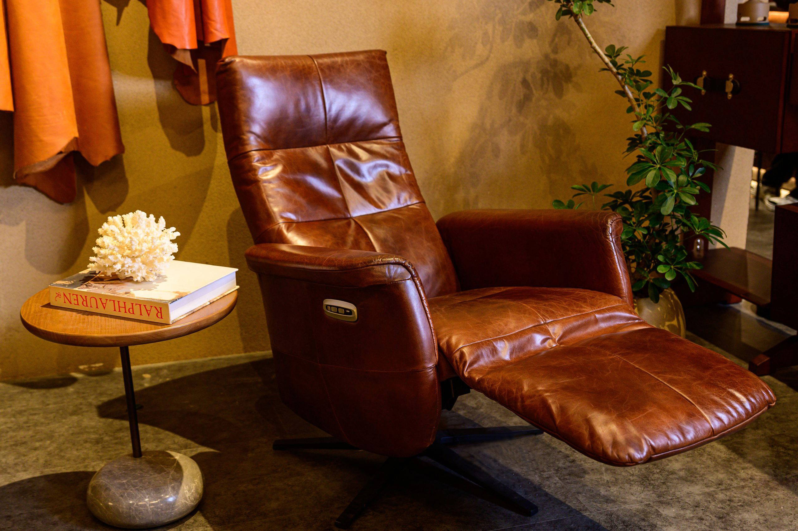 Full leather recliner