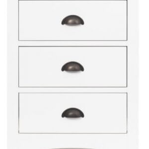 French Traditional 3 Drawer Bedside Table